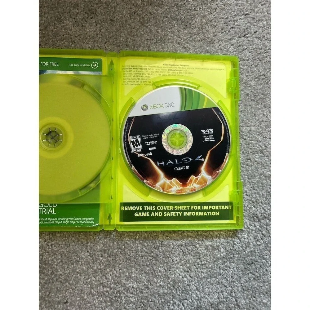 Halo 4 Xbox 360 2012 2 Discs Multiplayer First-Person Shooter Game